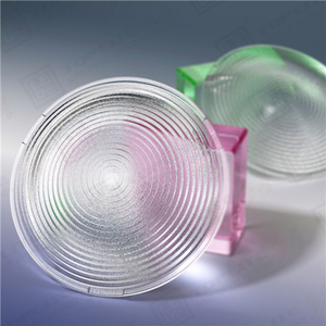 Φ112mm焦距95mm玻璃螺纹镜菲涅尔透镜高品质染色变焦聚光